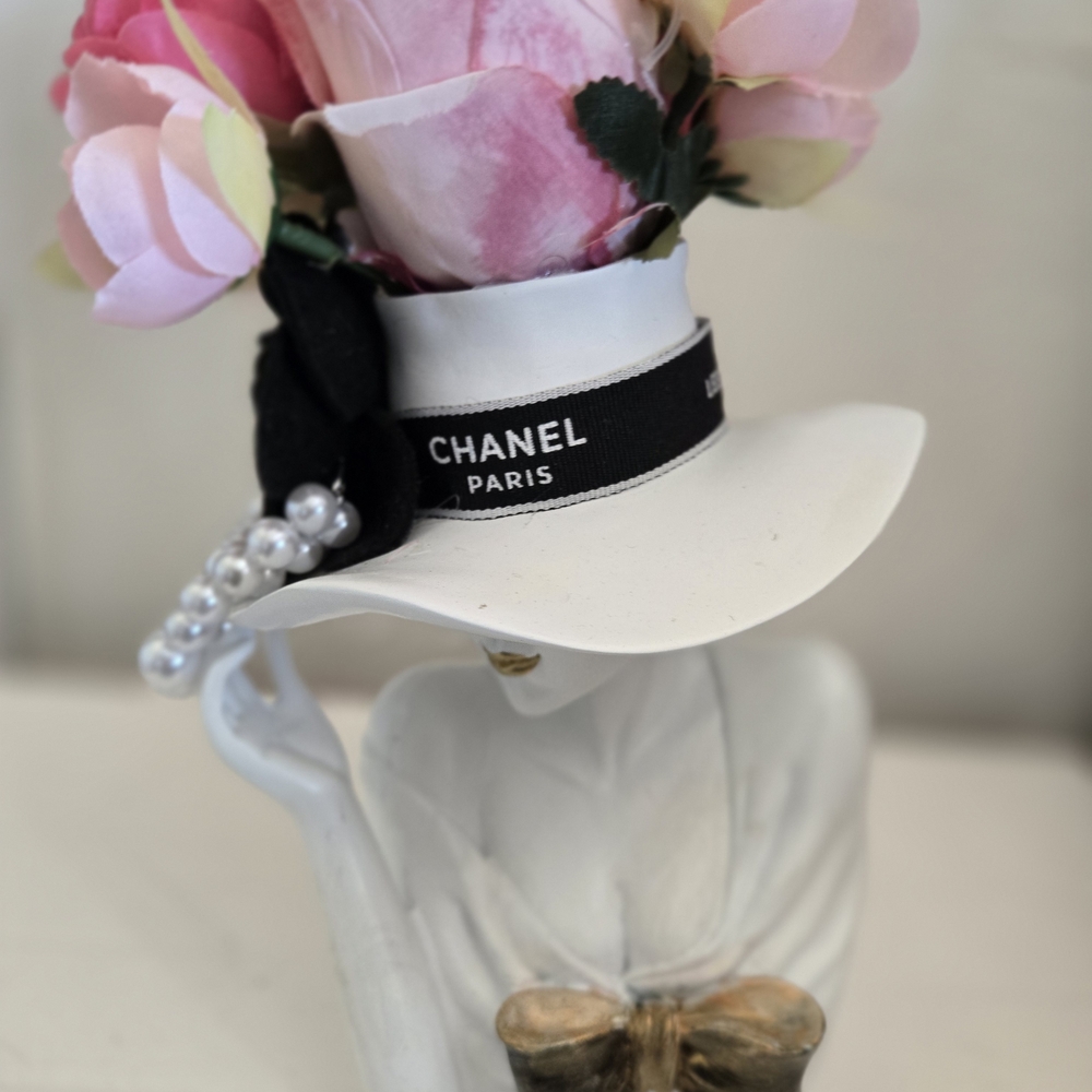 White and Pink Decor Accents with Pearl Embellishments